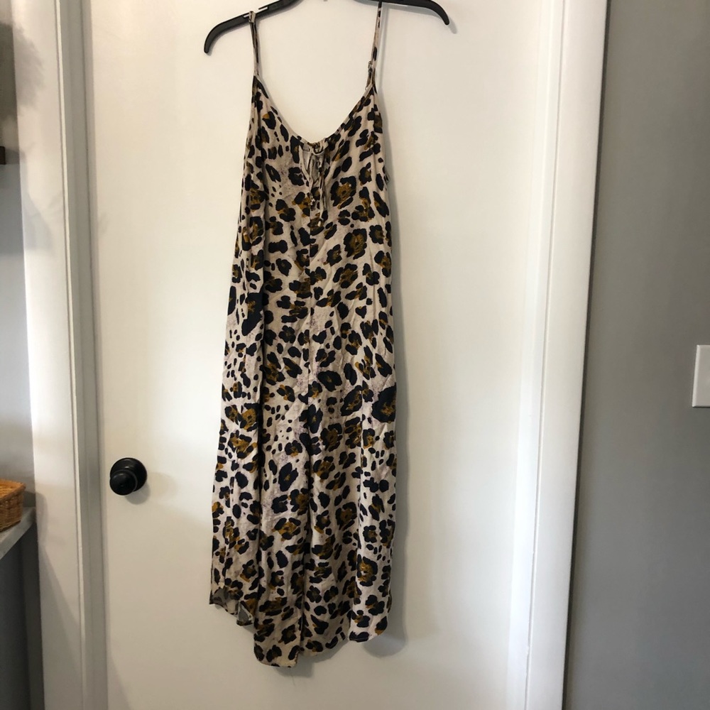 Urban Romantics Leopard Print Wide Leg Jumpsuit